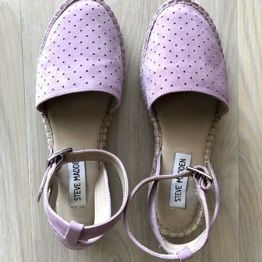 STEVE MADDEN Size 5.5 Lilac Suede Sandals